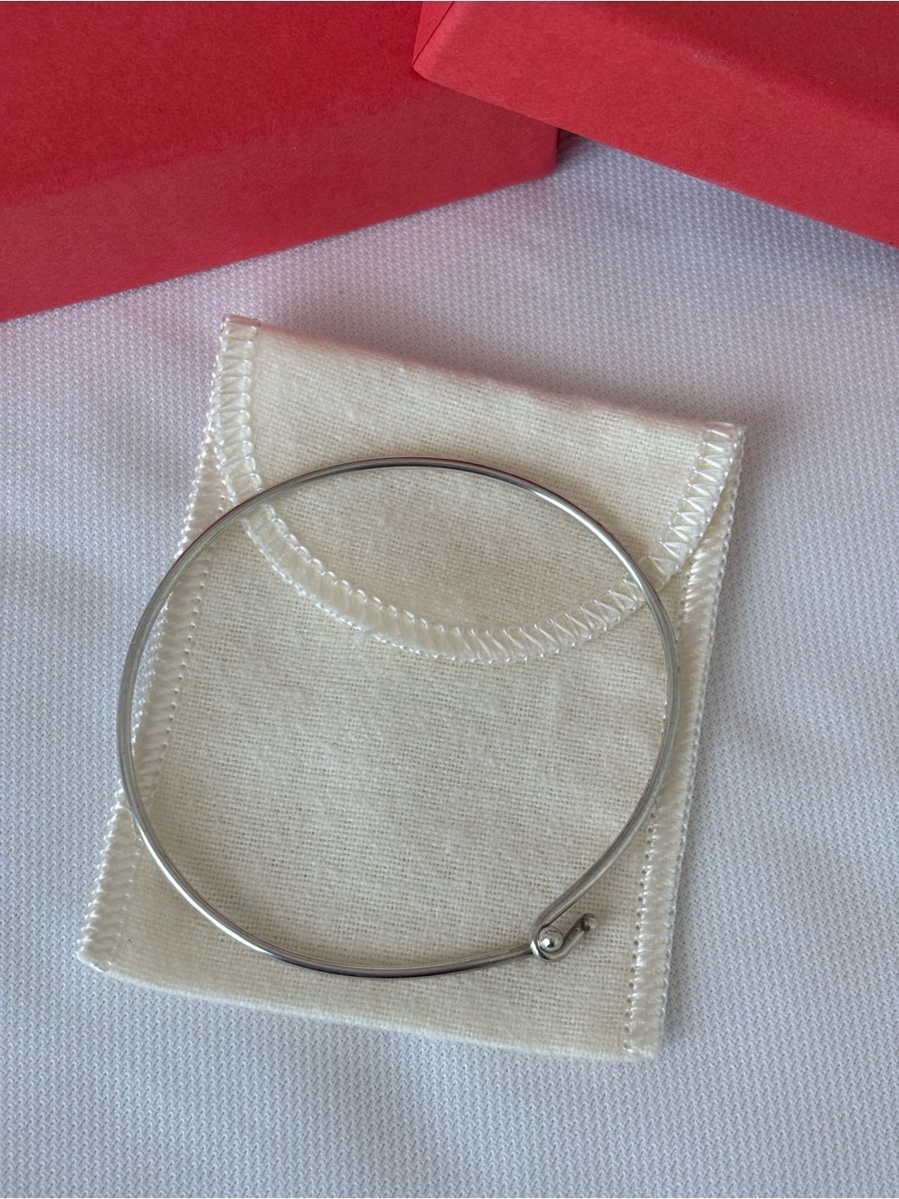 Retired James Avery Sterling Silver Vintage Hook-On Bangle Bracelet